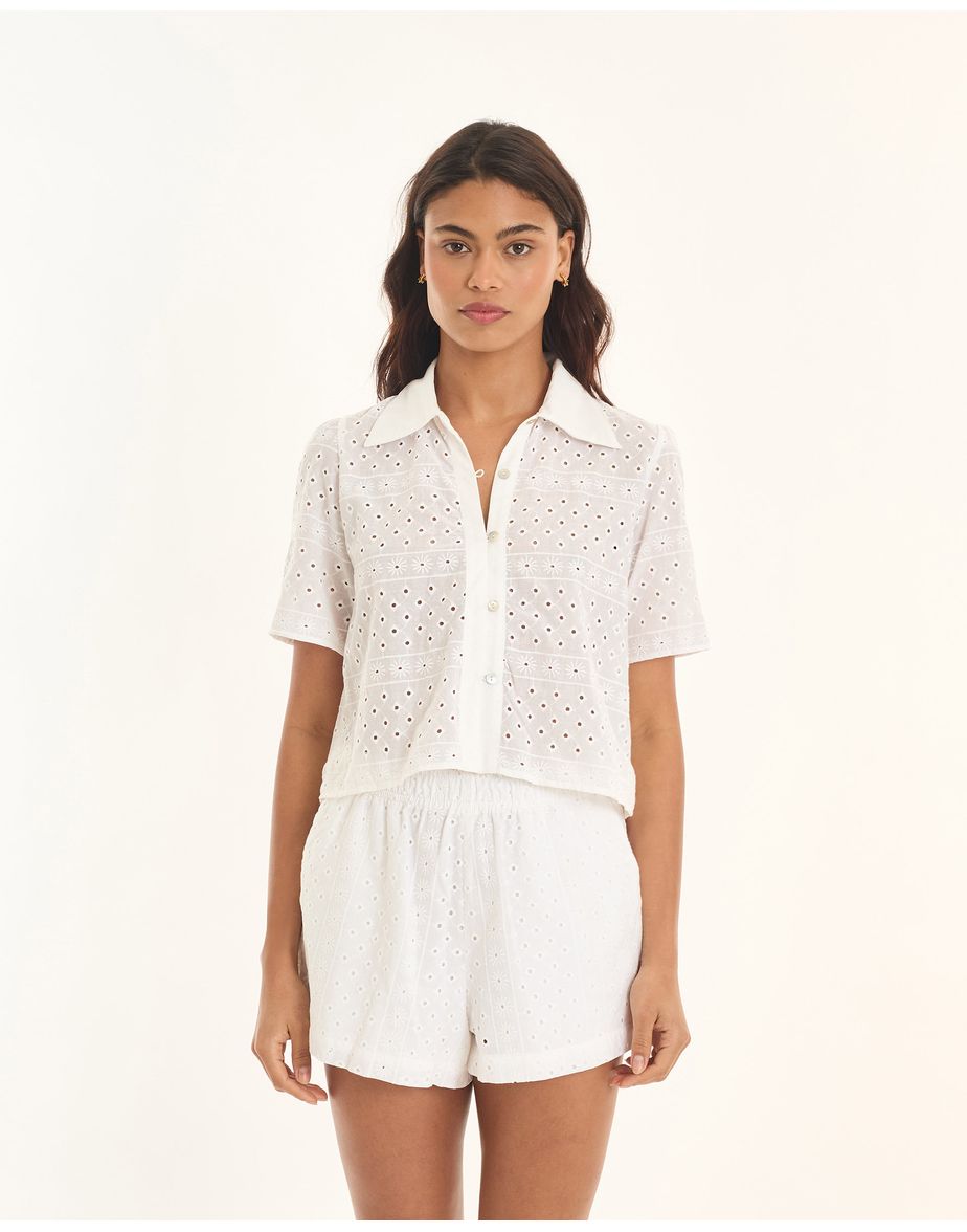 Blusa laise tic branco