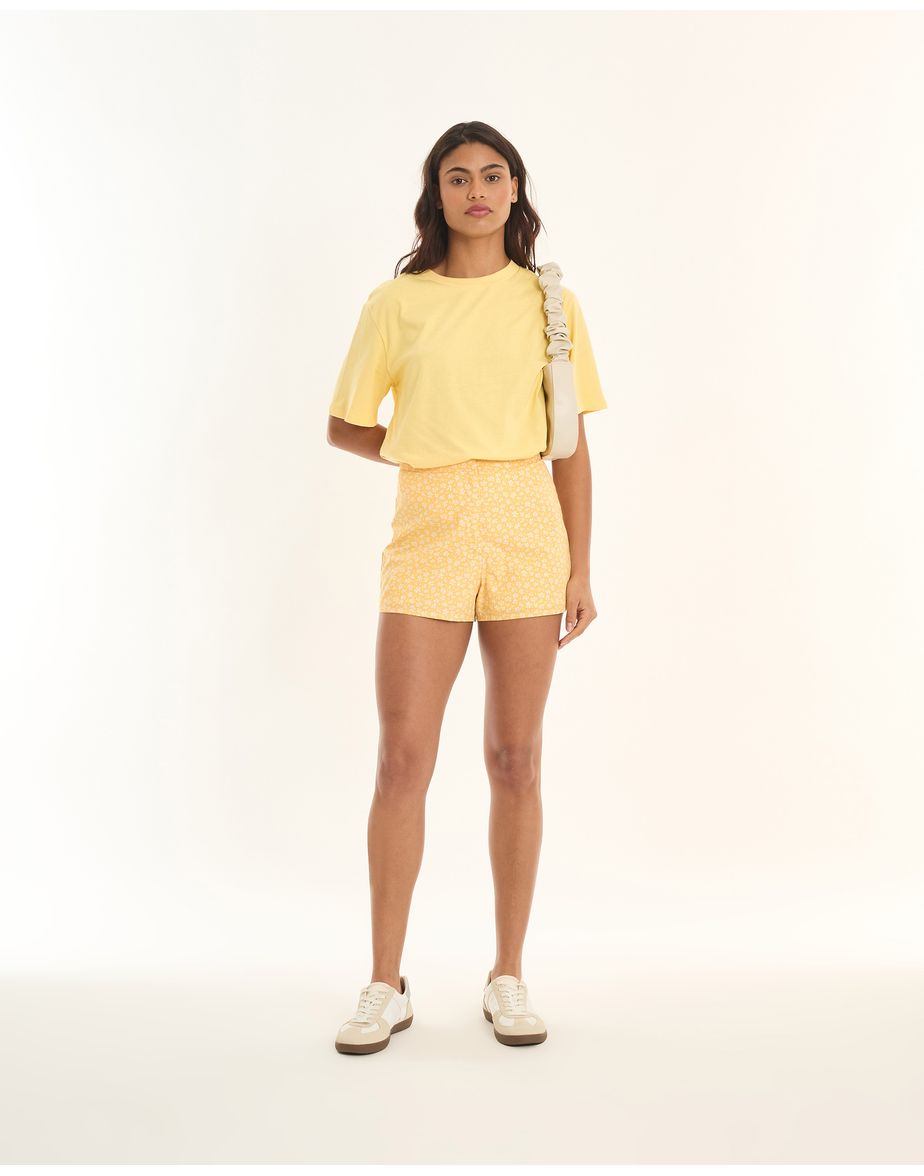 Camiseta longa tic amarelo