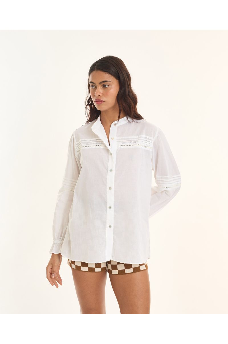 Camisa aviamento tic branco