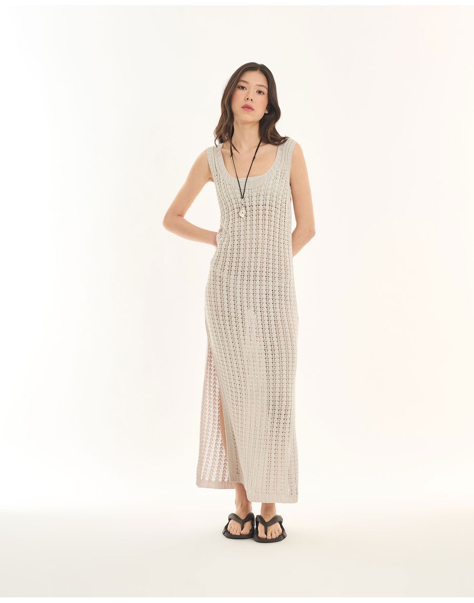 Vestido tricot ess cinza