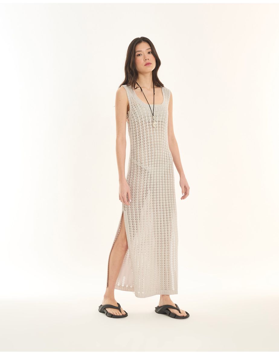 Vestido tricot ess cinza
