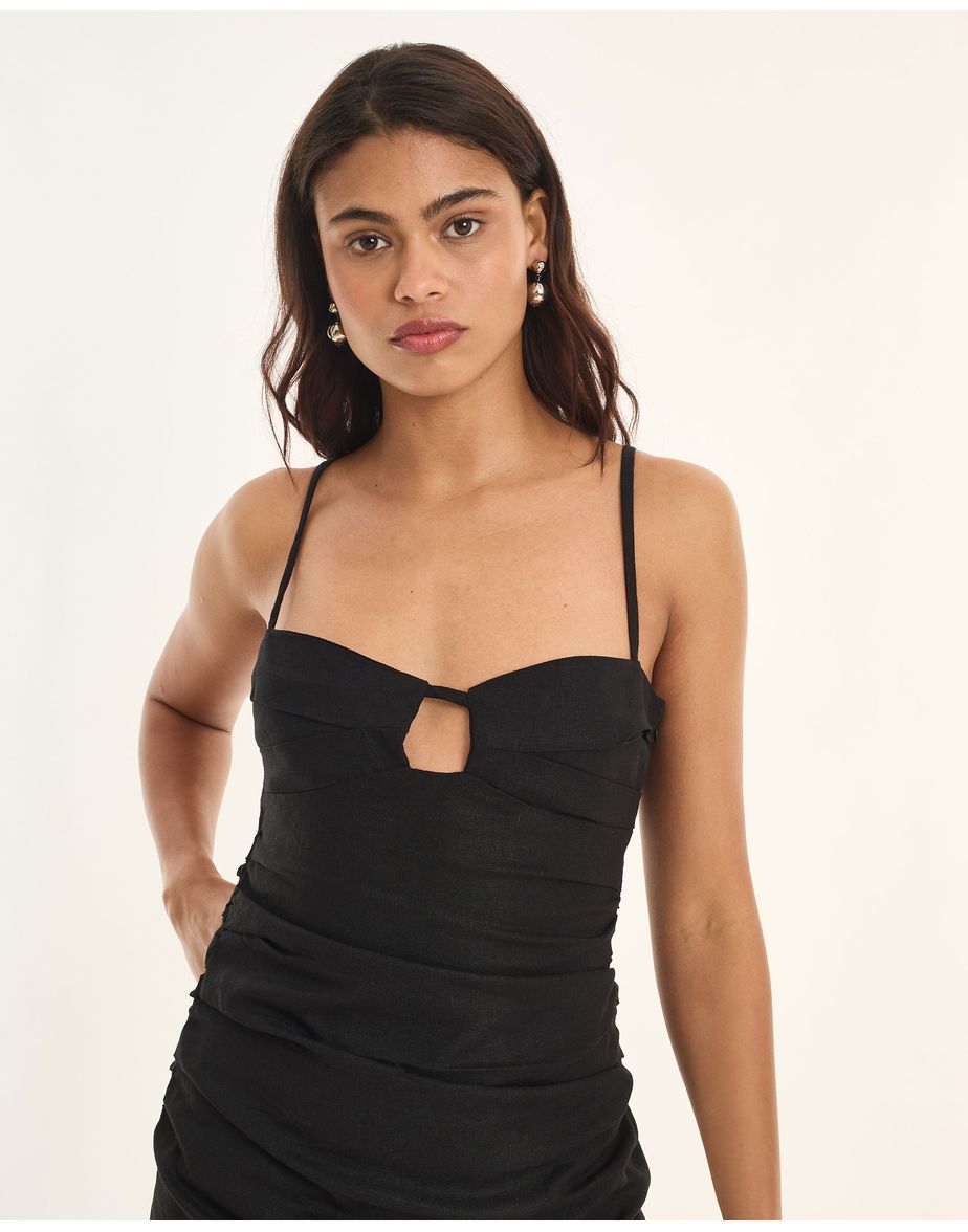 Vestido bojo tic preto
