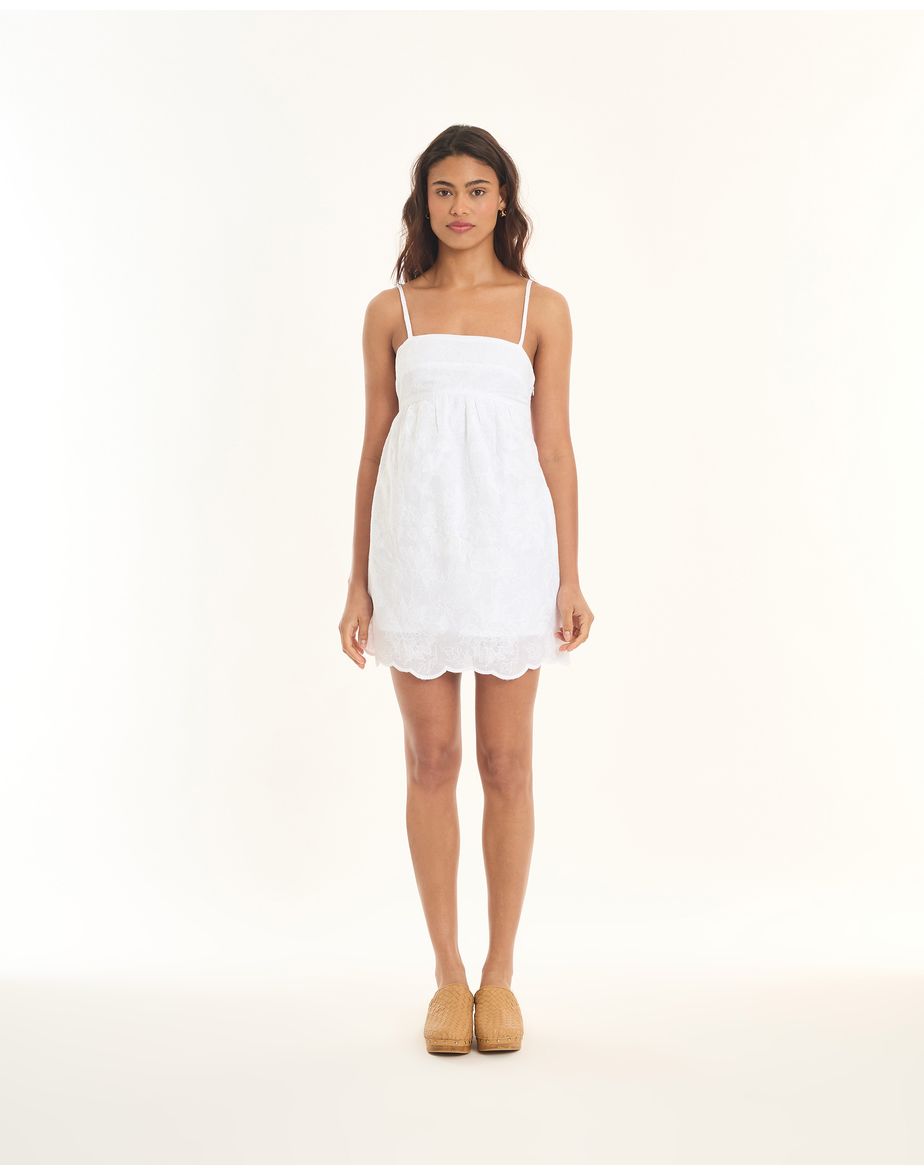 Vestido solto tic branco