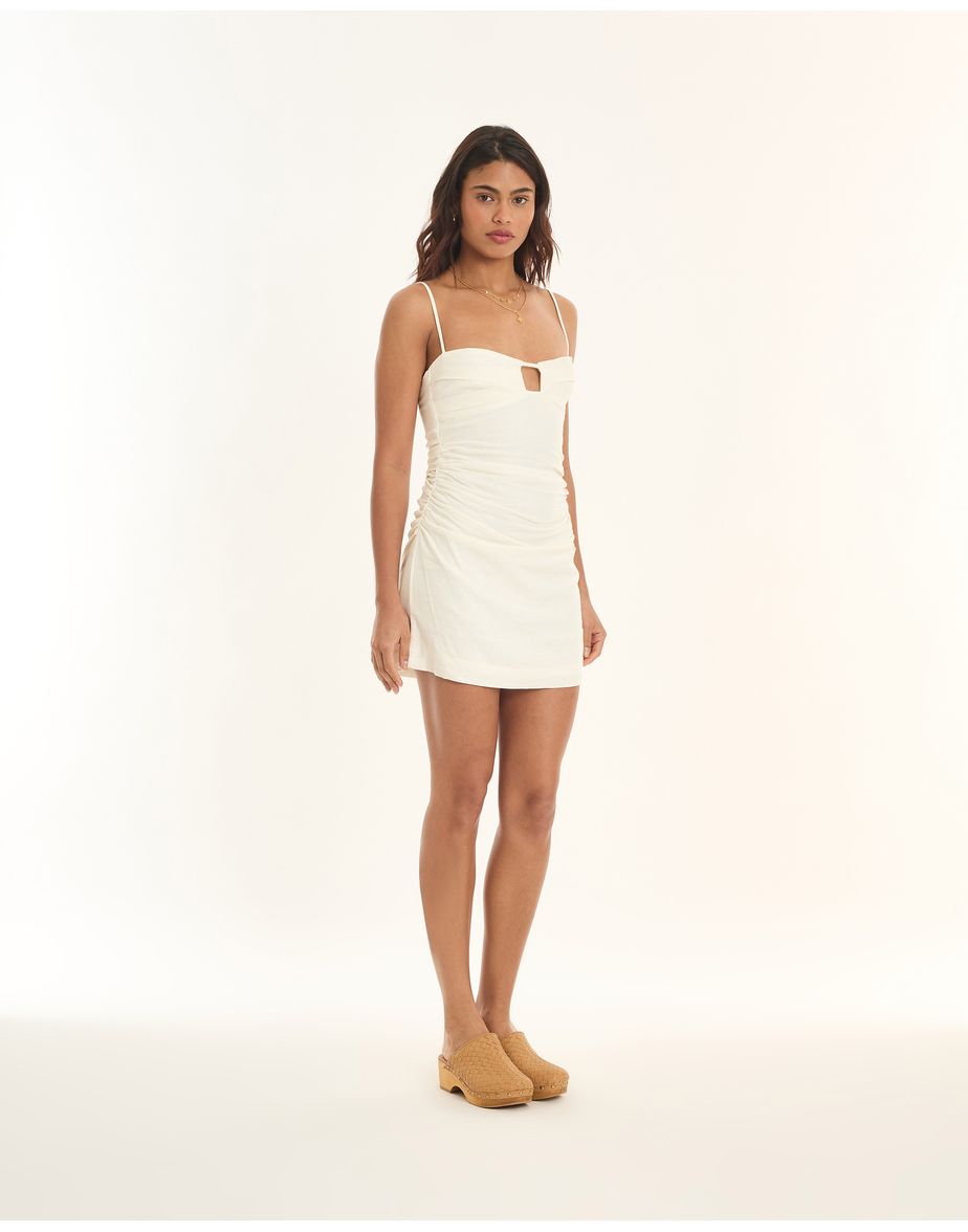 Vestido bojo tic off-white