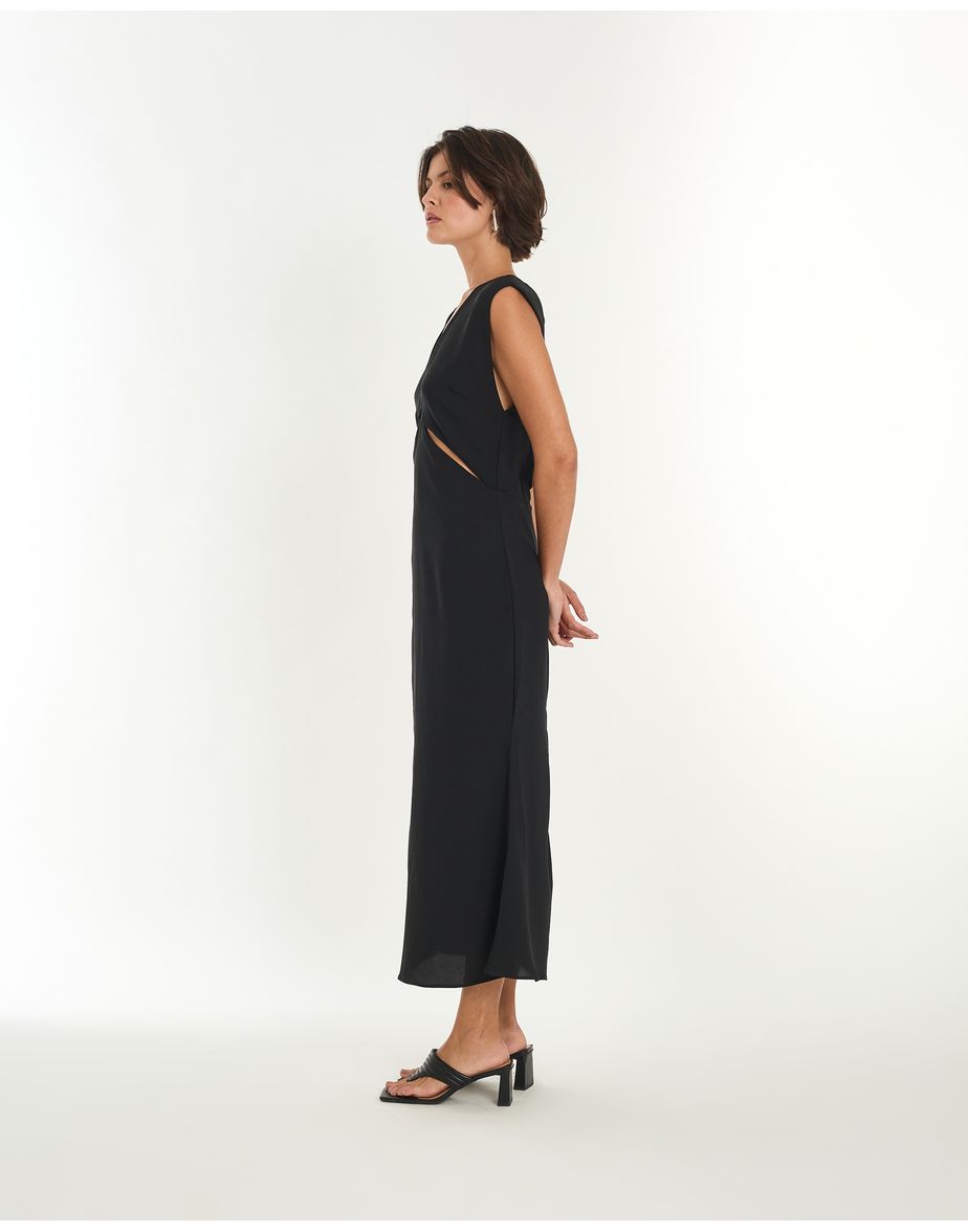 Vestido vazado ade preto