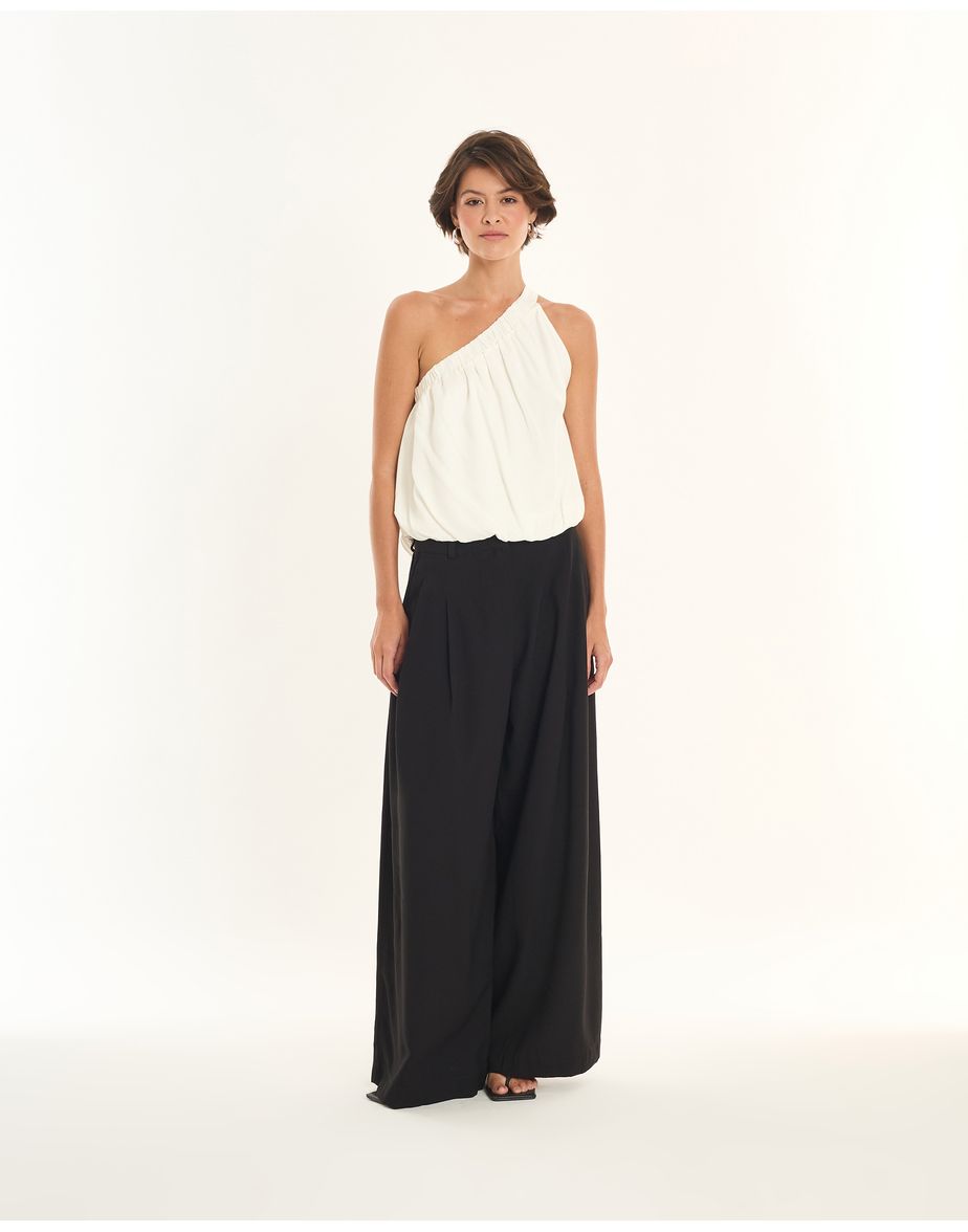 Blusa balonê ade off-white