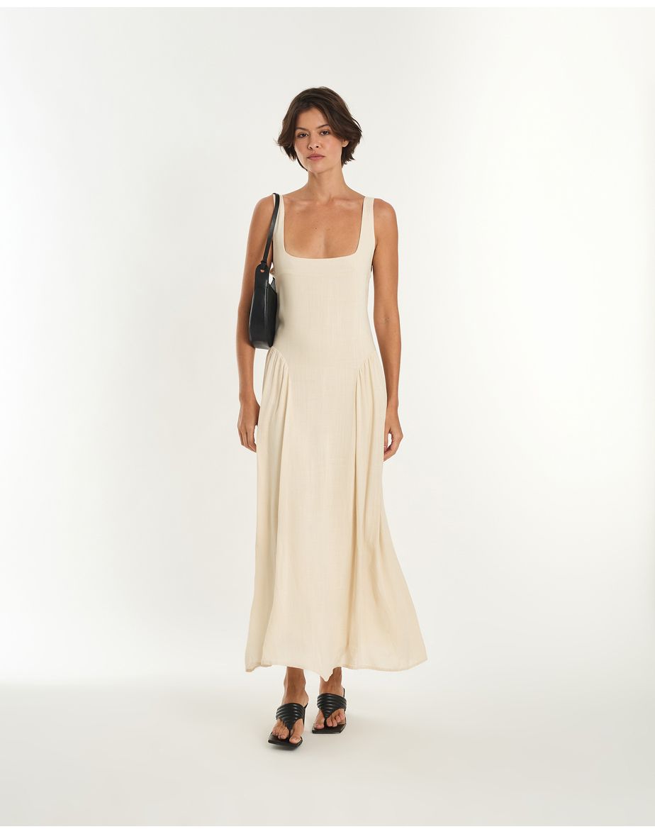 Vestido detalhe ade off-white