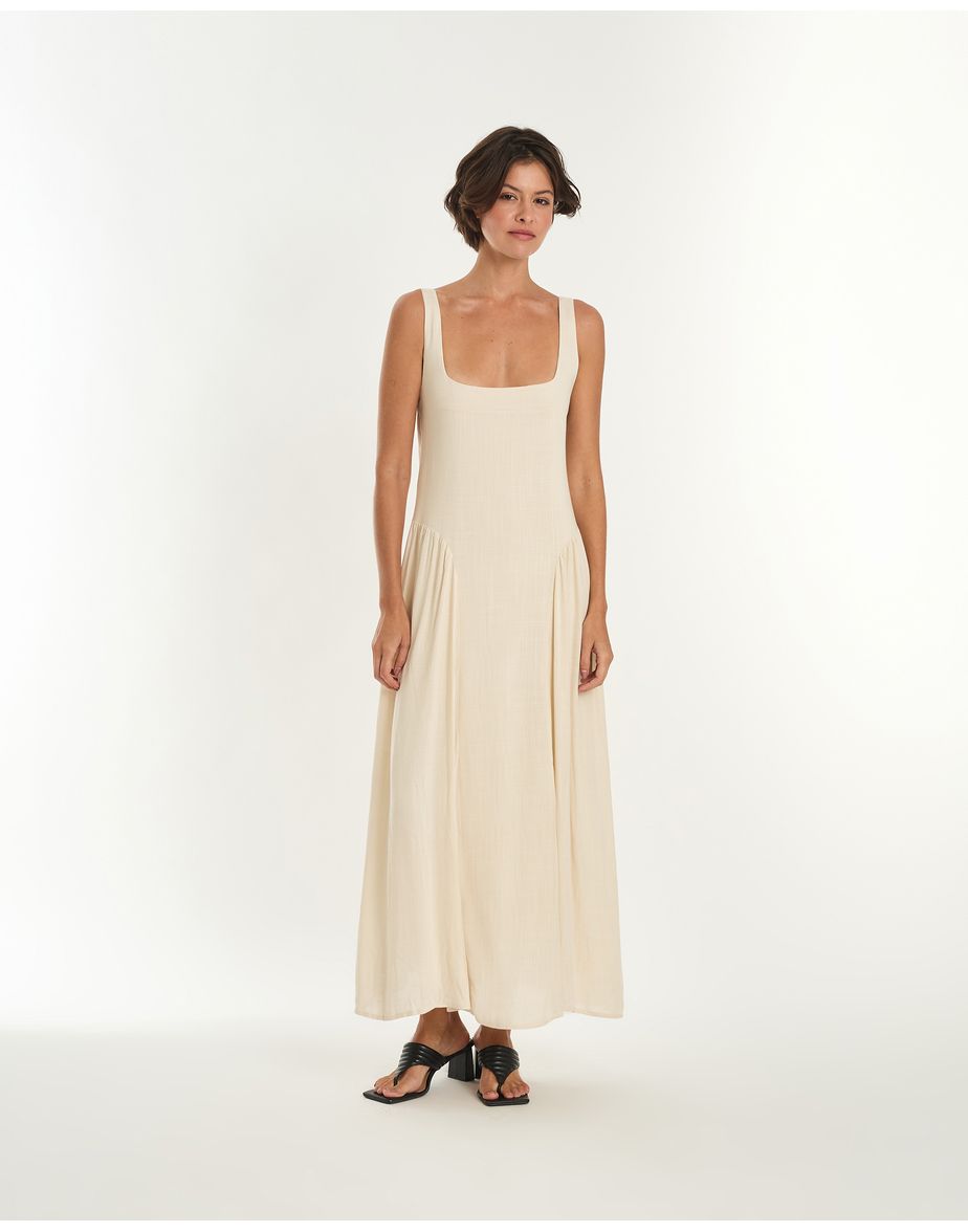 Vestido detalhe ade off-white