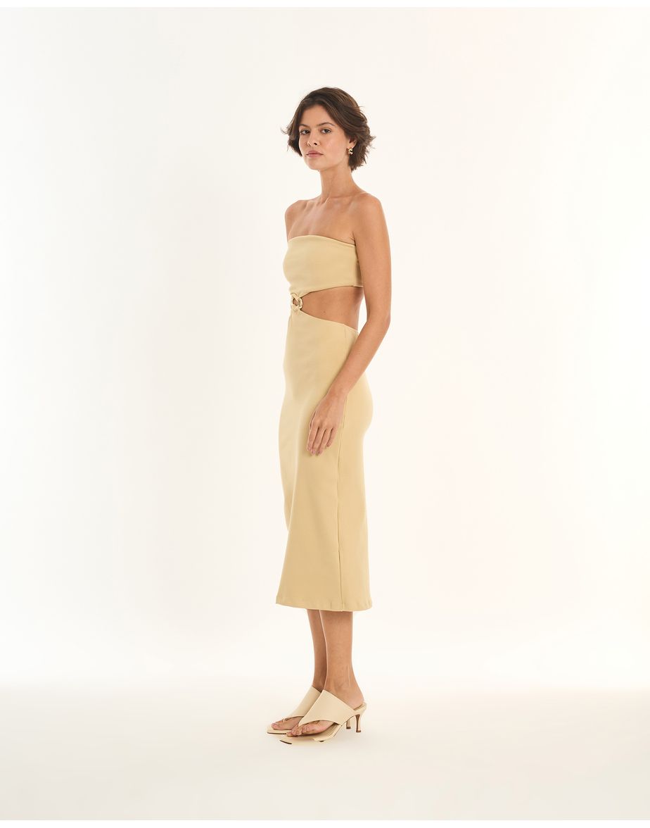 Vestido bandage ade off-white