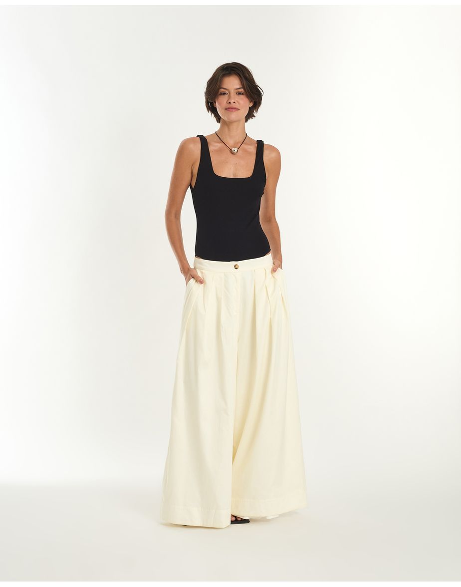 Calça pregas ade off-white