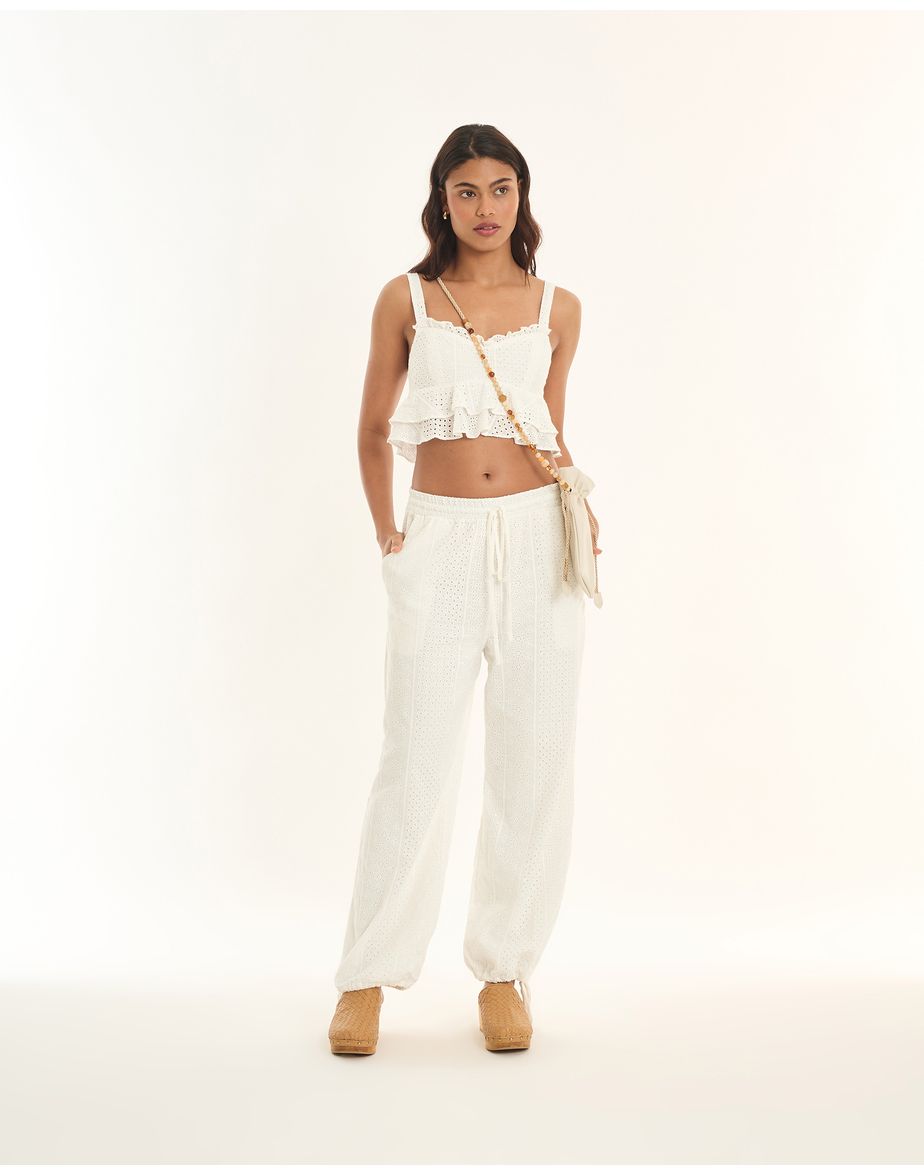 Calça laise tic branco
