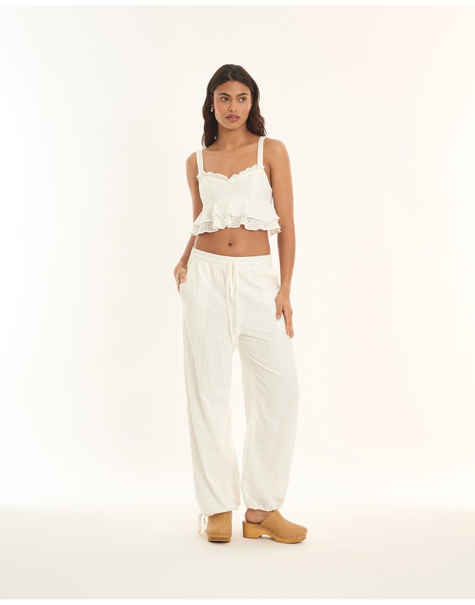 Calça laise tic branco