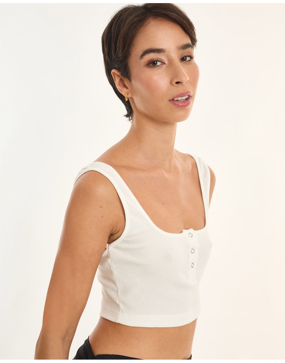 Top rib art off-white