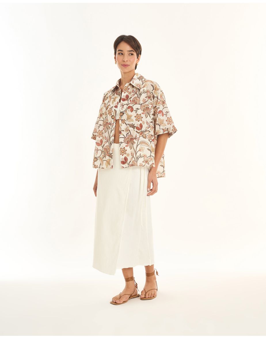 Camisa boho art estampado