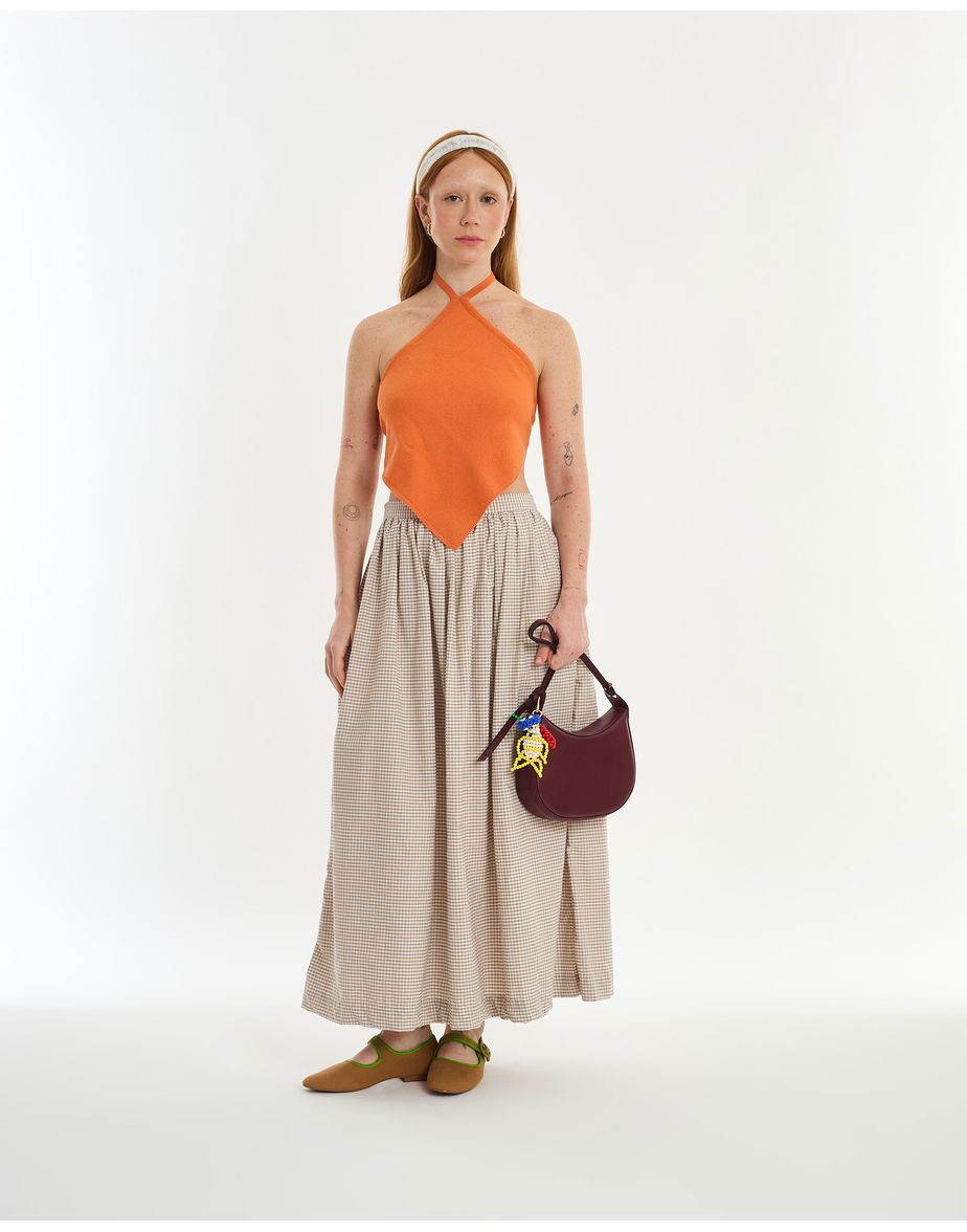 Top tricot lie  laranja