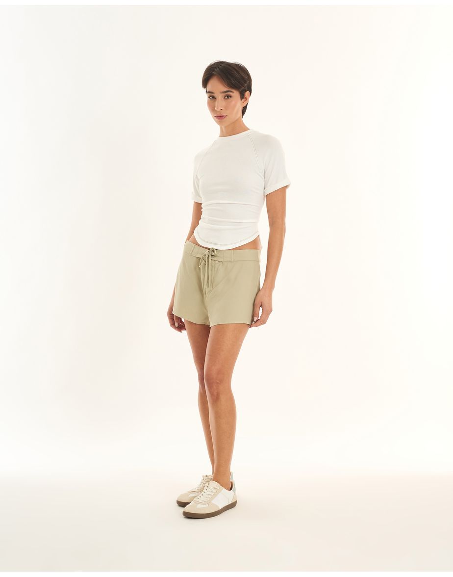 Short crepe art verde