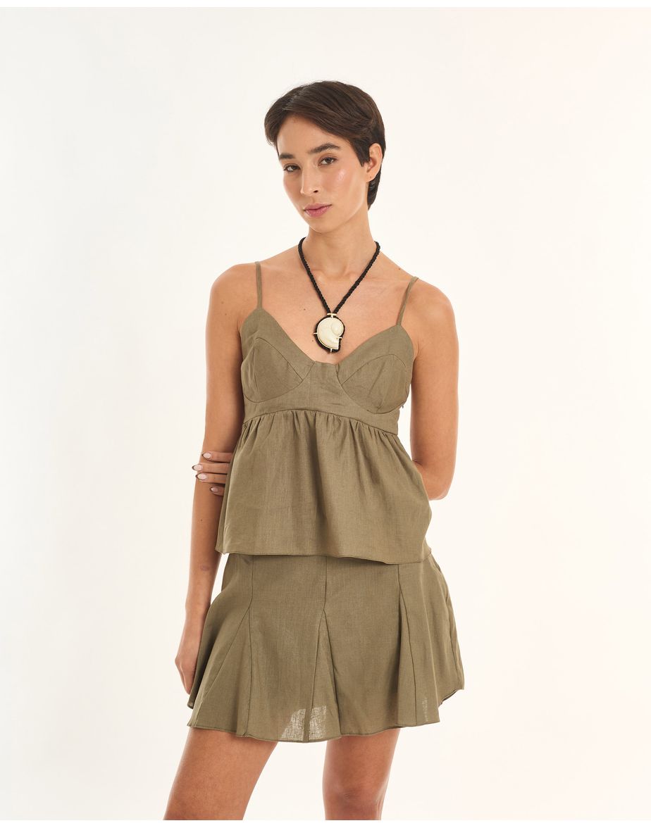 Blusa cambraia art verde