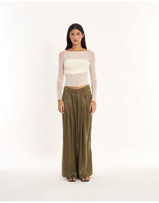 Blusa tule pen off-white