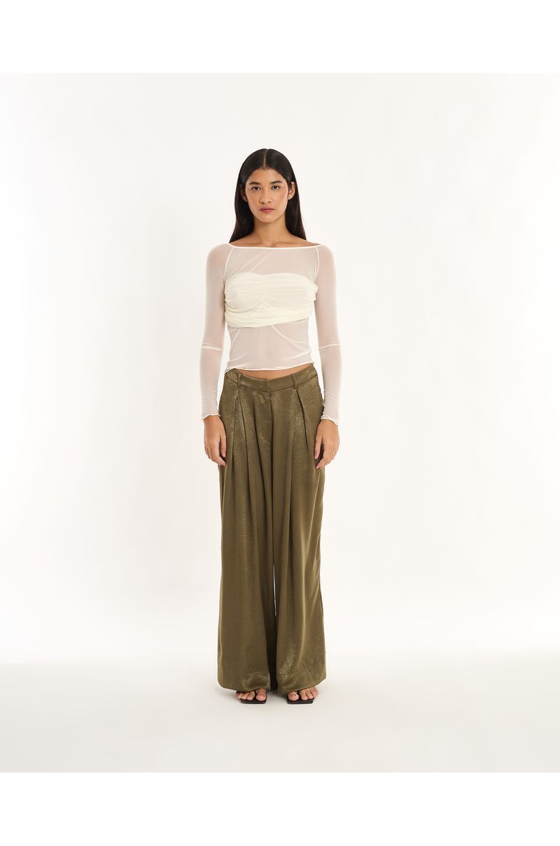 Blusa tule pen off-white
