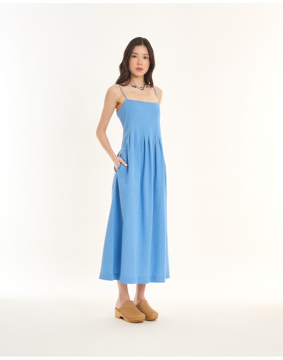 Vestido alça ess azul