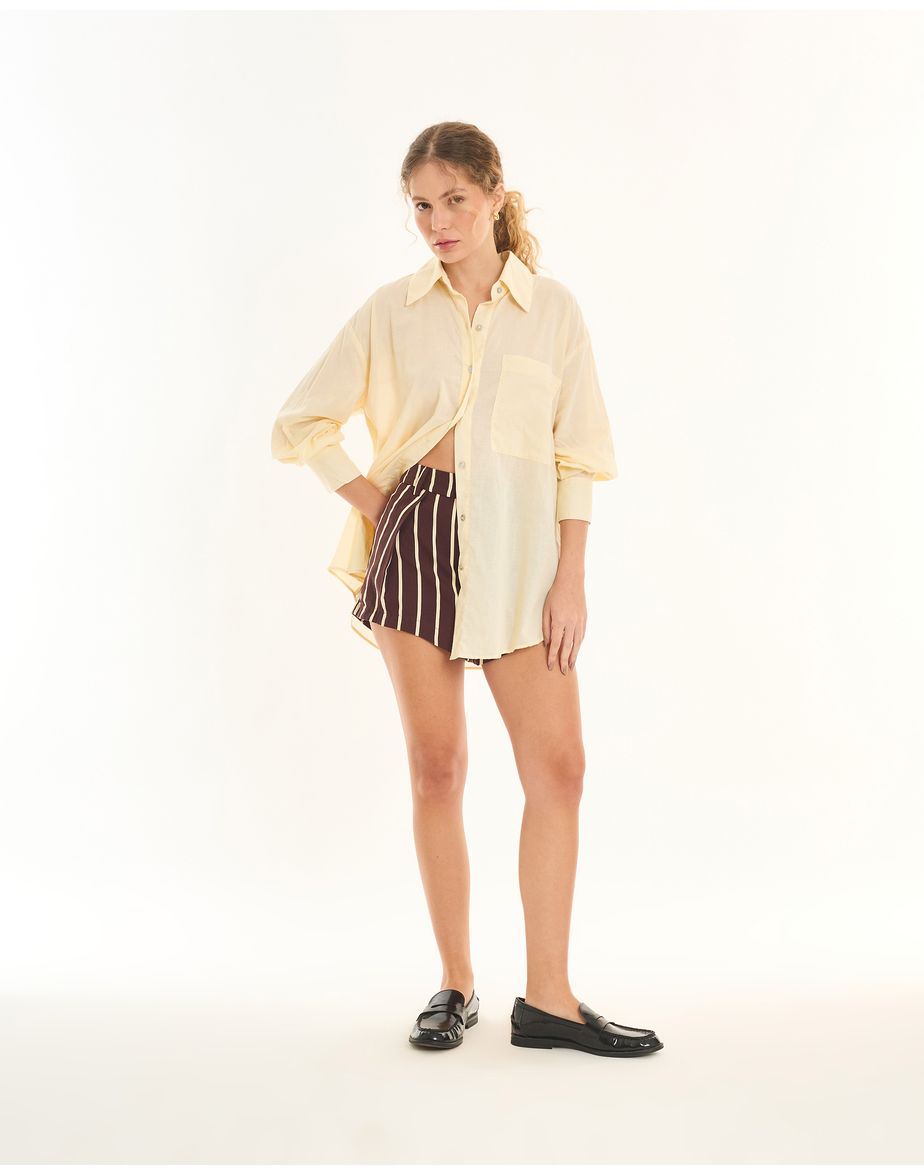 Camisa over tec off-white