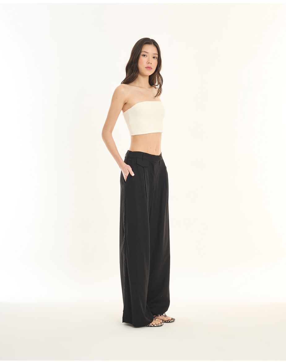Calça pregas ess preto