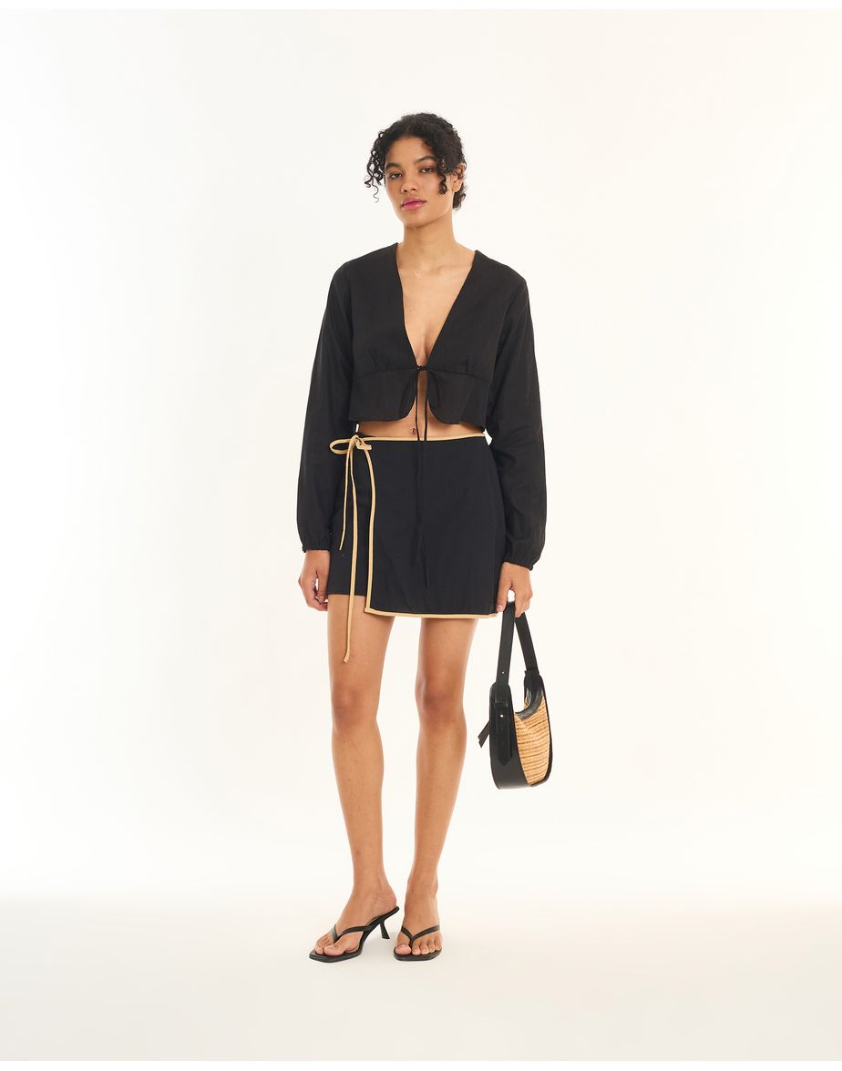 Top cambraia neo preto