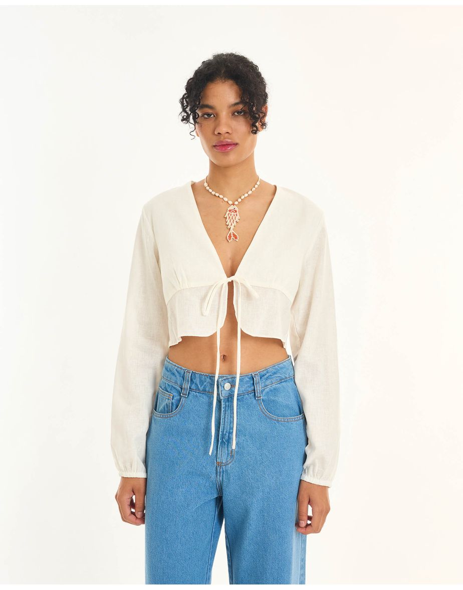 Top cambraia neo off-white