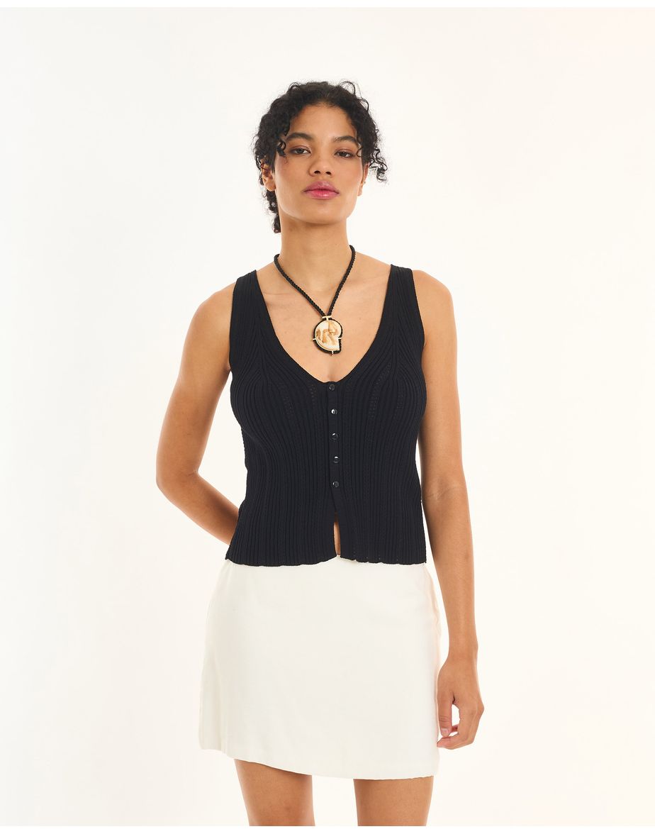 Regata tricot neo preto