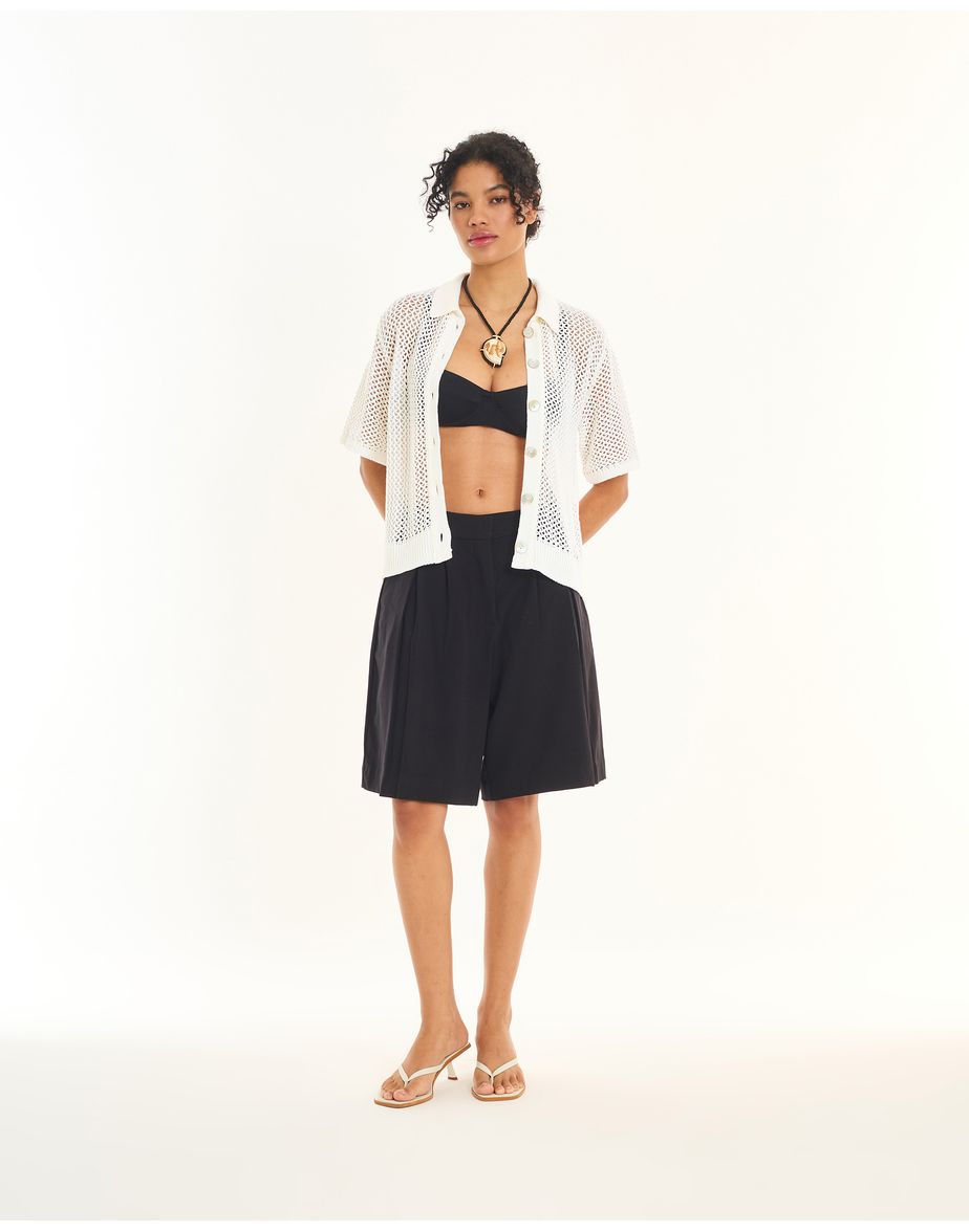 Camisa tricot neo off-white