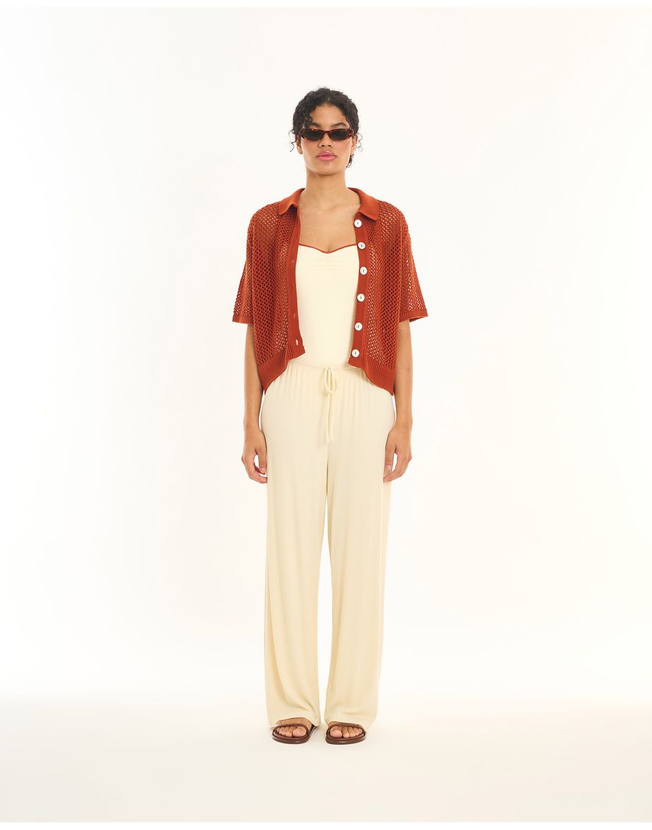 Camisa tricot neo marrom