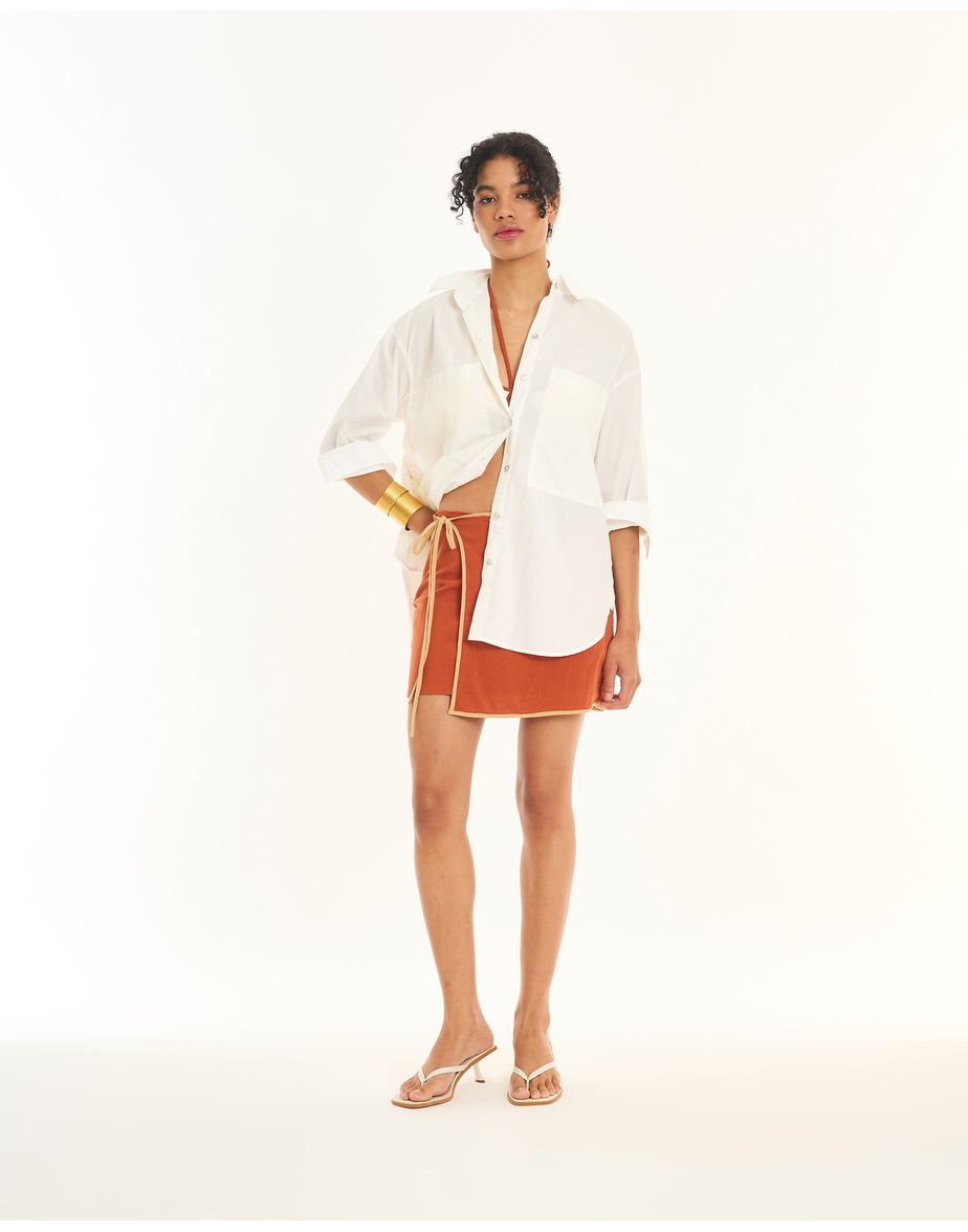 Saia cotton neo marrom