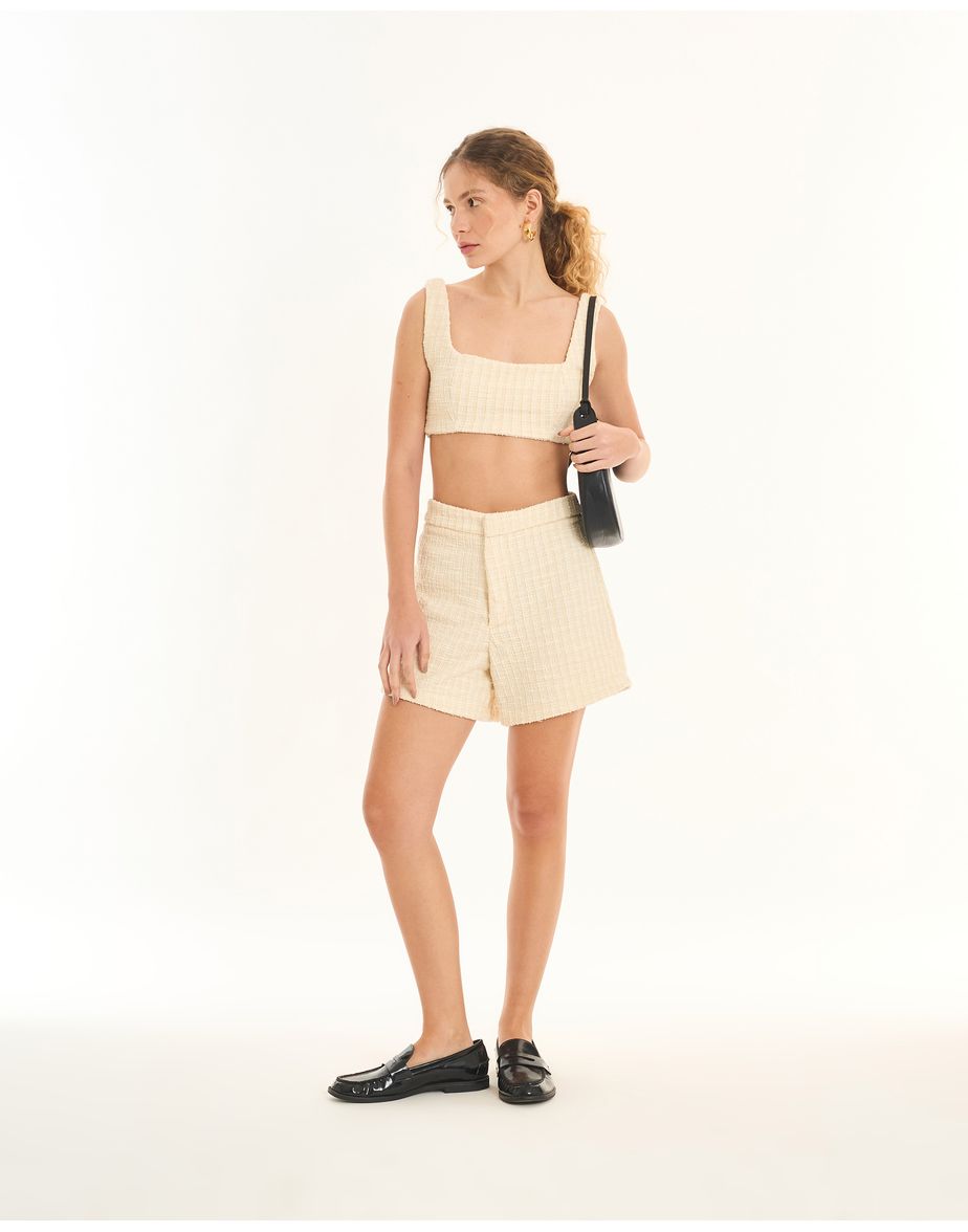 Top tweed tec off-white