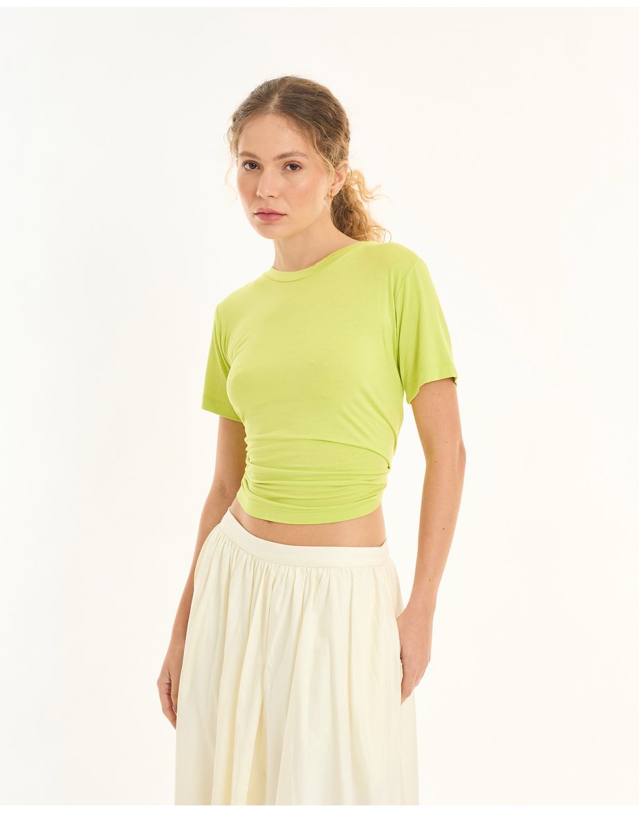 T-shirt malha tec verde