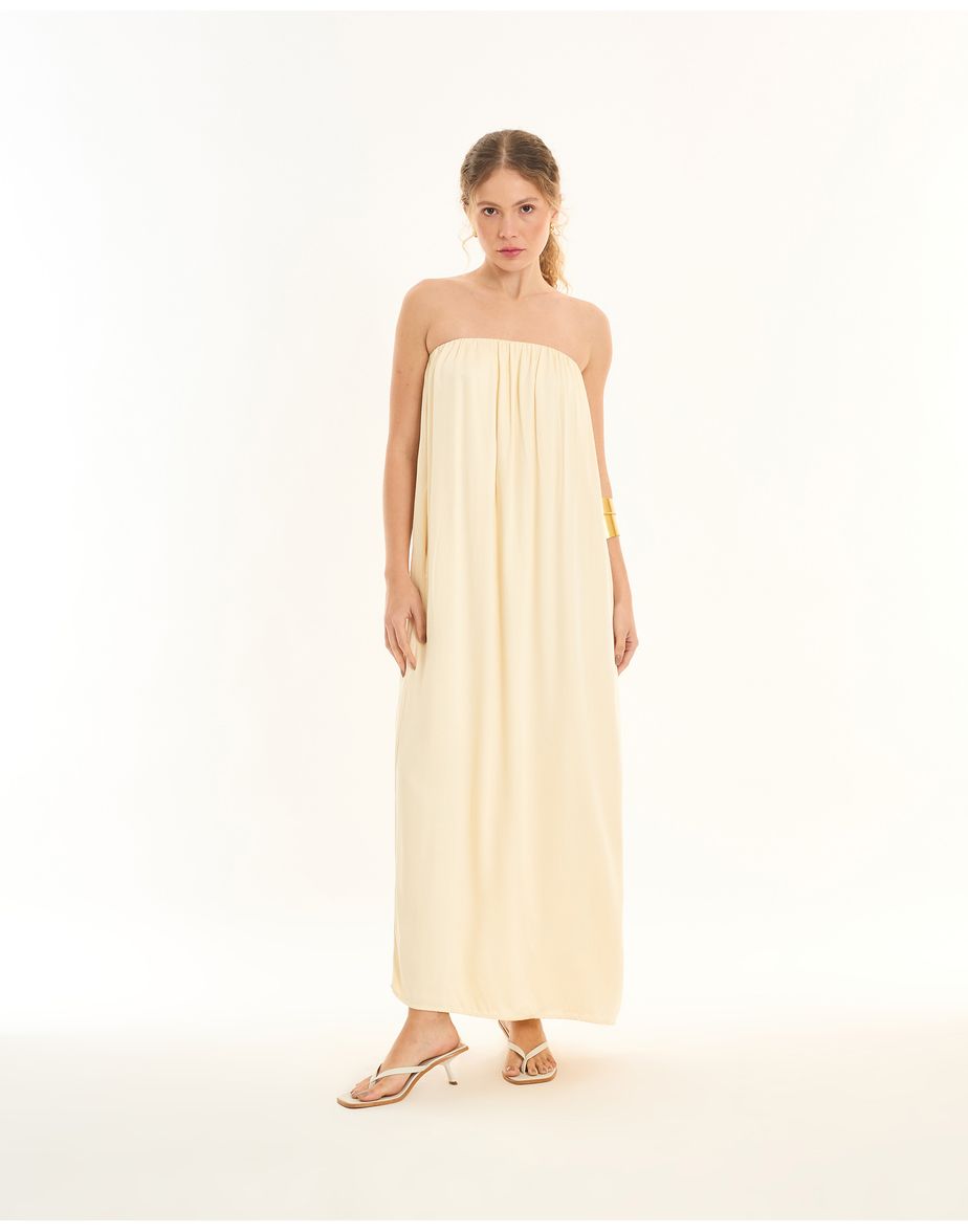 Vestido tqc tec off-white