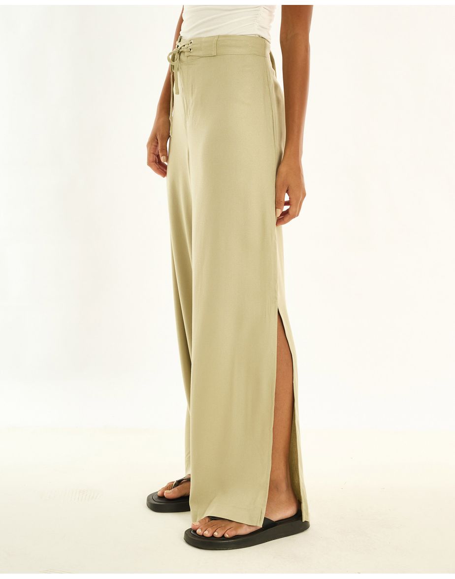 Calça crepe art verde