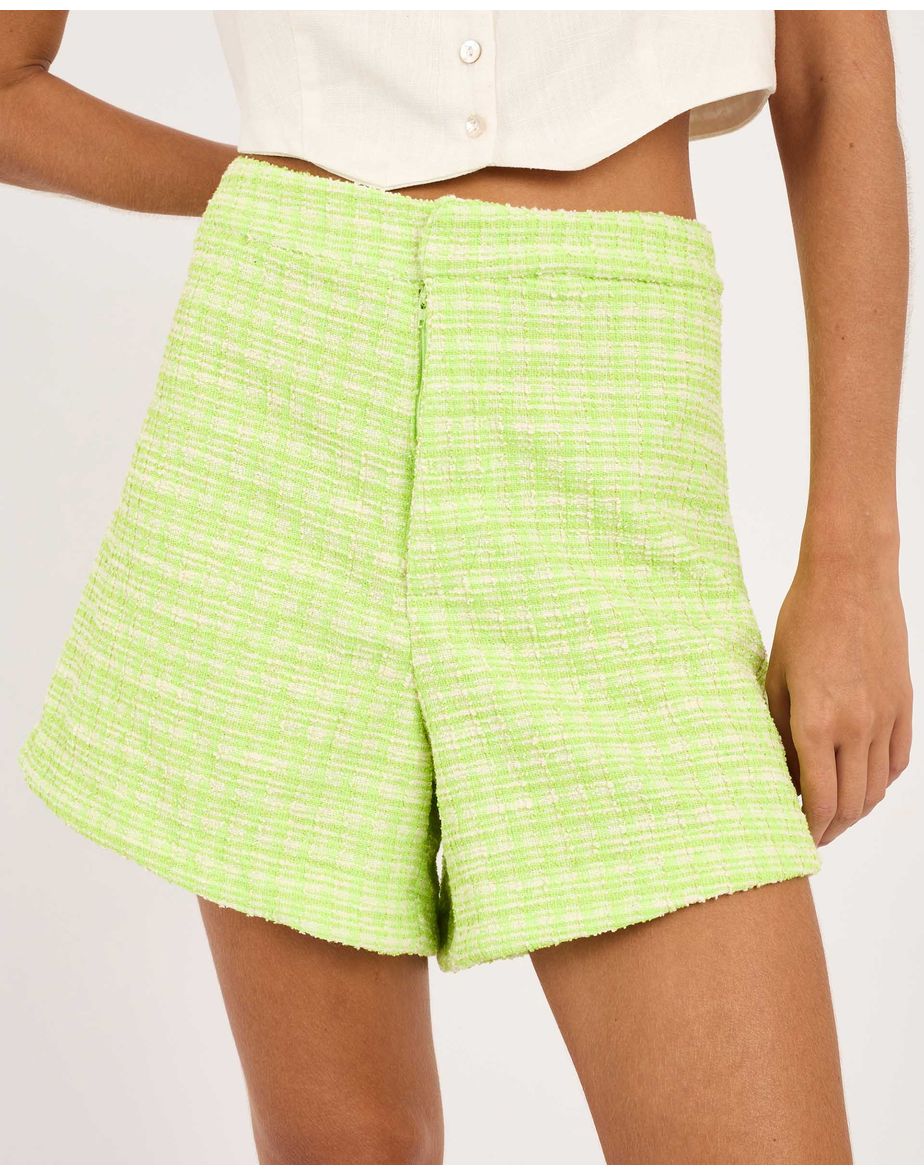 Short tweed tec verde