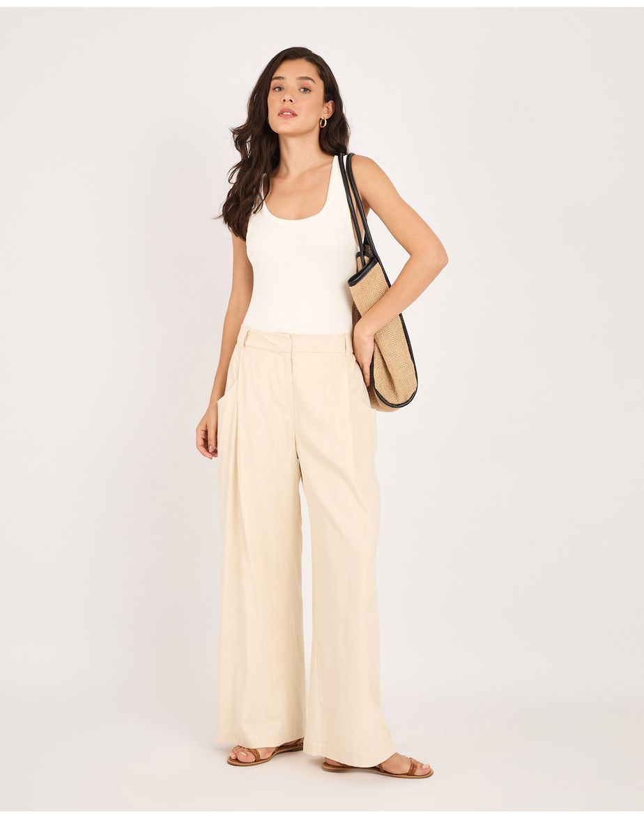 Calça amber ala bege