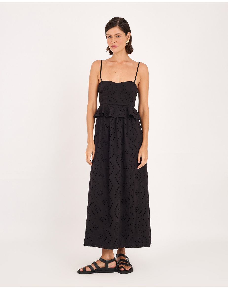 Vestido laise bos preto