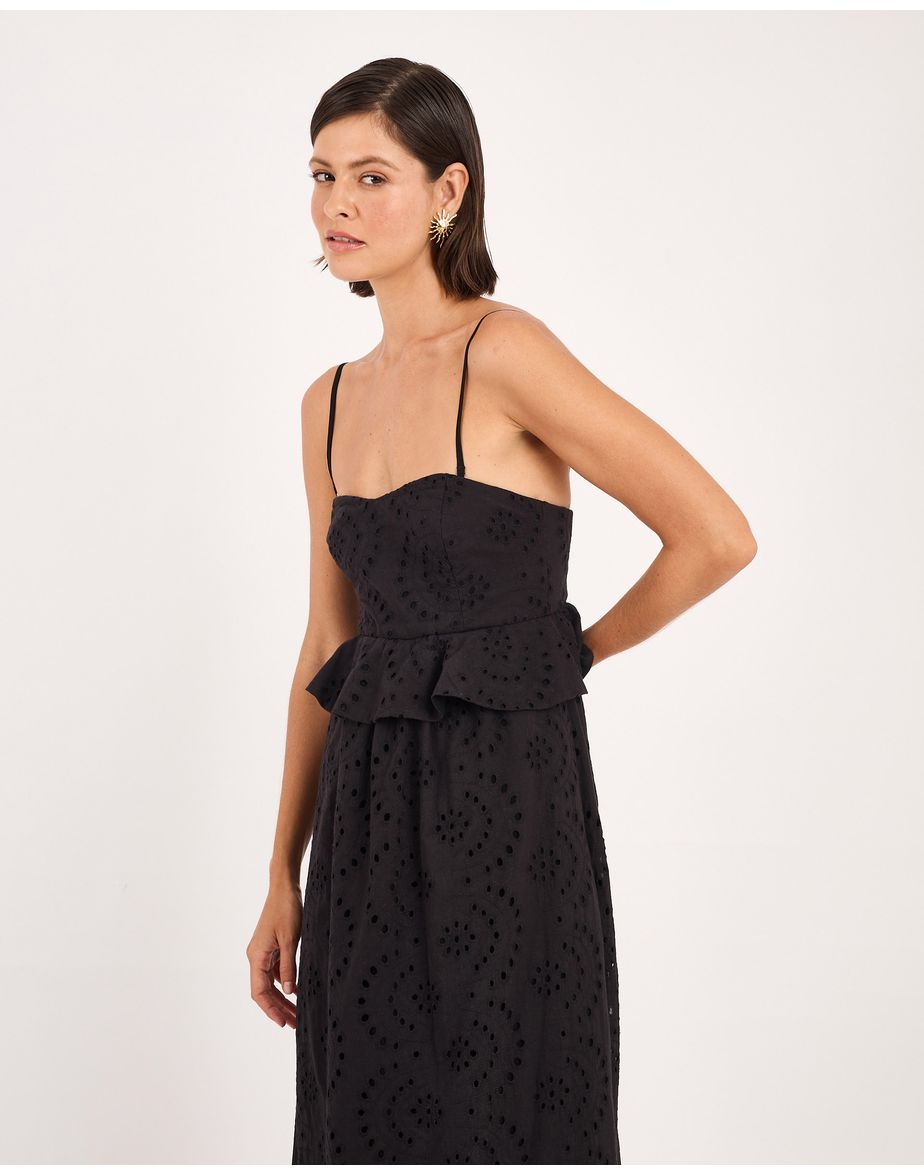Vestido laise bos preto