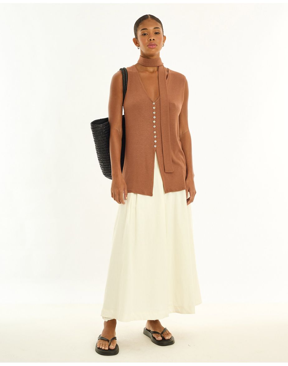 Blusa enchante ray marrom