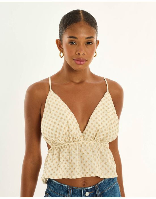 Blusa bordado ray bege