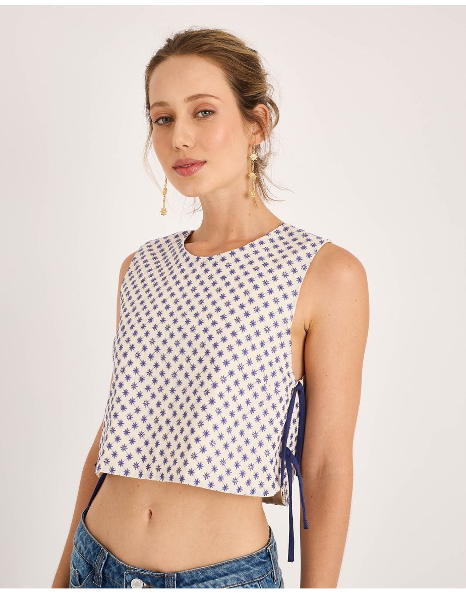 Blusa solara ora azul