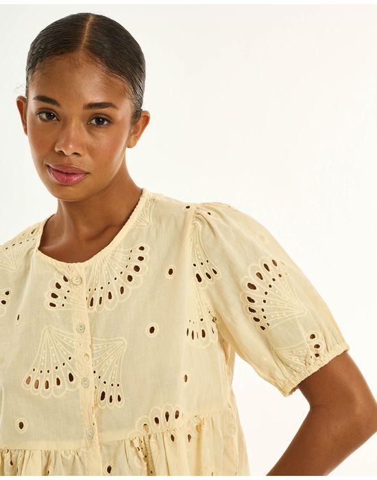 Blusa concha ray off-white