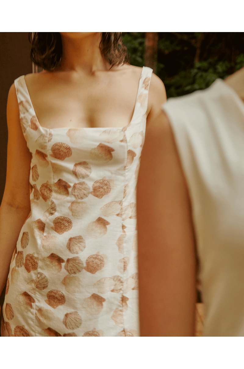 Vestido corais ray estampado