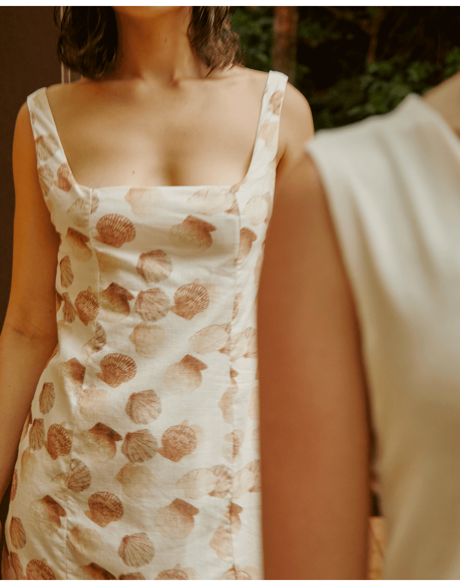 Vestido corais ray estampado