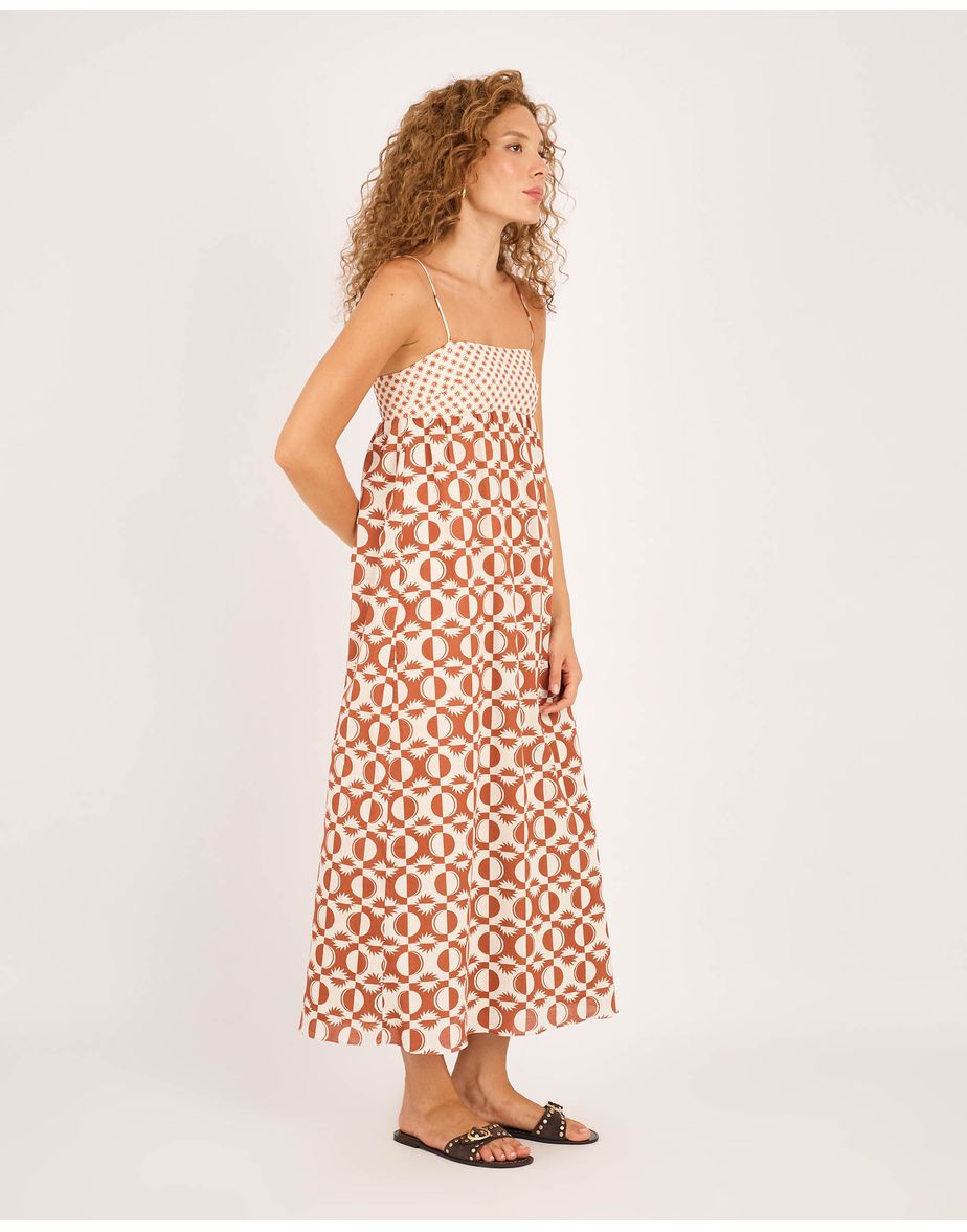 Vestido solara ora estampado