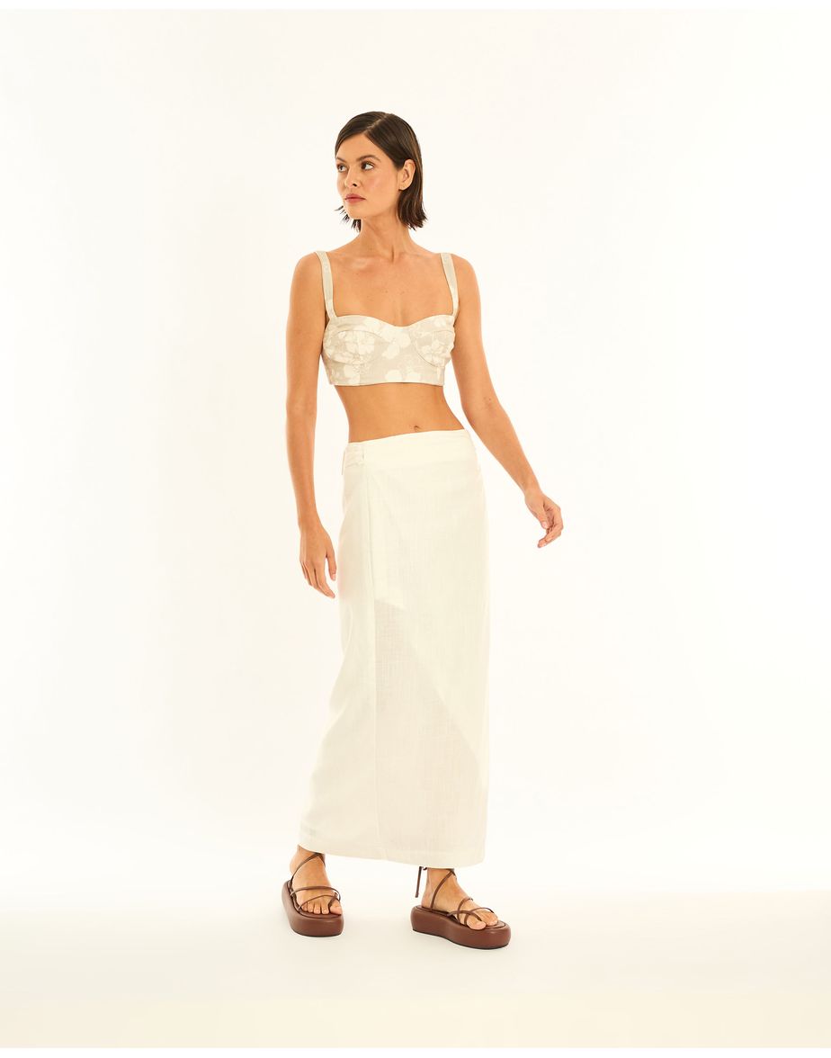 Saia romana ala off-white