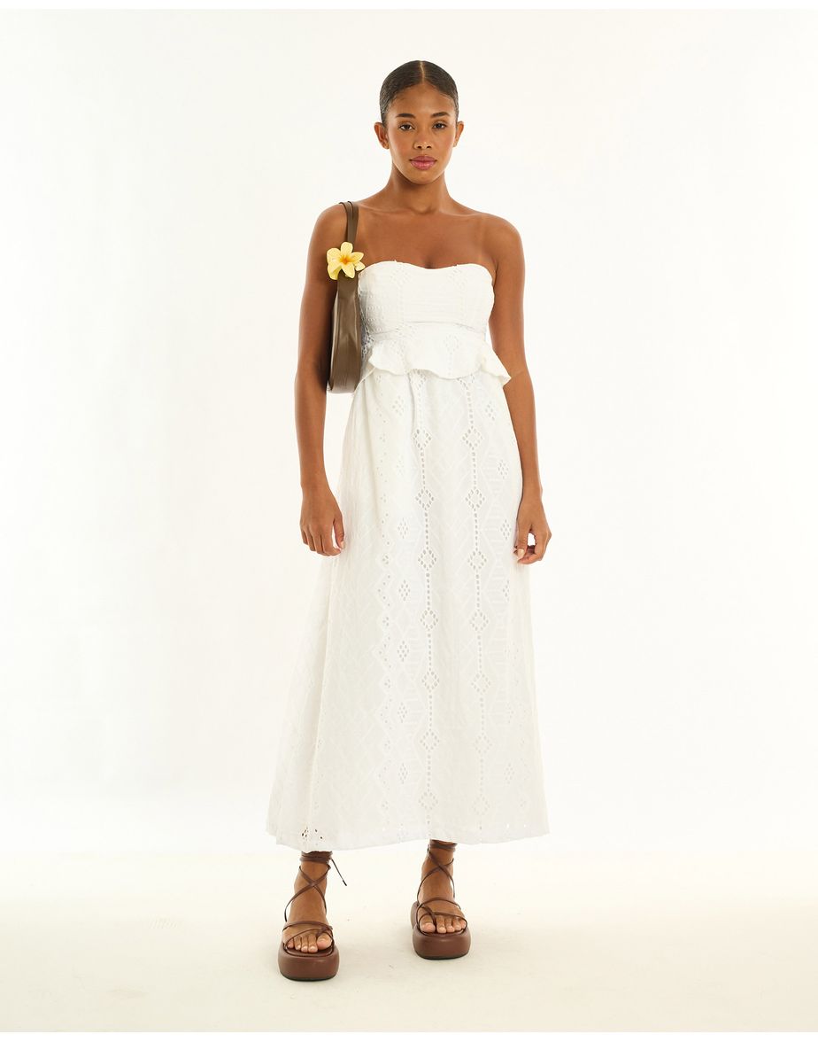 Vestido laise verona bos off-white