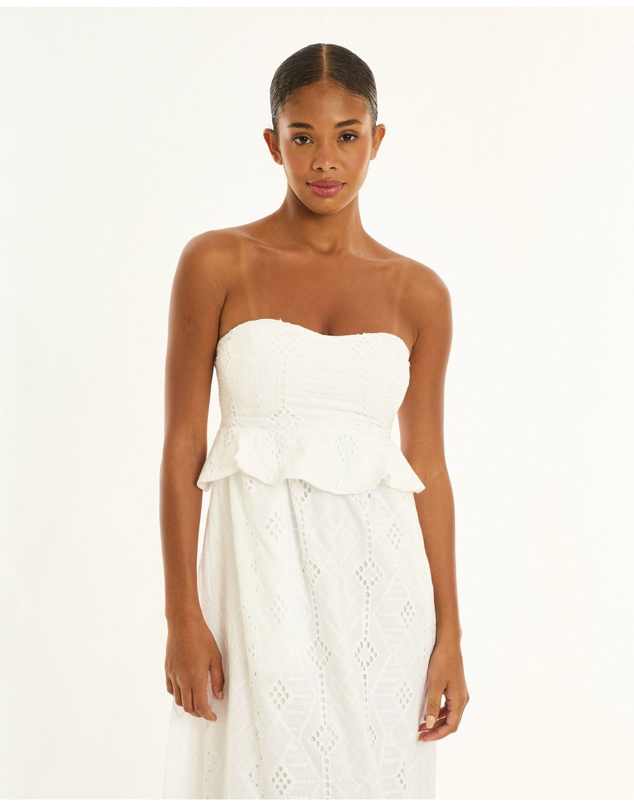 Vestido laise verona bos off-white
